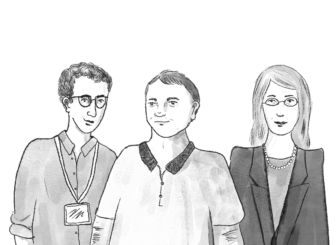 illustration of three people